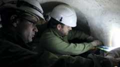 Trabajos en el tendido eléctrico subterráneo de Madrid.