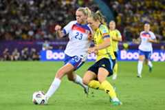 Alessia Russo, jugadora de Inglaterra, durante los cuartos de final de la Eurocopa 2025.