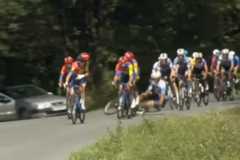 El momento de la caída de Javi Romo