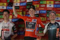 Podio improvisado de La Vuelta a España 2025