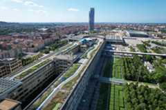 La antigua pista de pruebas de Fiat, con su jardín flotante.