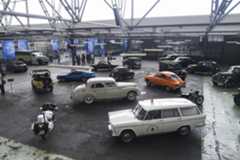 Imagen de la exposición sobre los 90 años del Parque Móvil del Estado