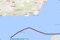El epicentro del terremoto frente a la costa de Almería.