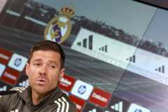 Xabi Alonso, este viernes en rueda de prensa.