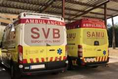 Dos ambulancias del SAMU de Valencia.