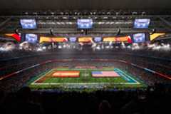 Imagen del Bernabéu antes del partido de la NFL.