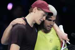 Sinner y Alcaraz, tras la final, este domingo.