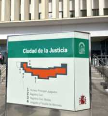 Fachada de la Ciudad de la Justicia de Málaga.