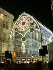 Iluminación navideña de la calle Larios el pasado año.