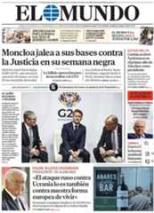 Portada de EL MUNDO del domingo 23 de noviembre de 2025.