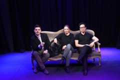 Legnani, director artístico, y Stefanoni y Lee, los fundadores de Espacio Mistral.