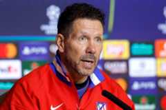 Simeone, en la rueda de prensa previa a la Champions.