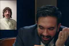 Bellerín durante su charla con Mamdani.