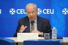 Guerra, este miércoles durante su conferencia en el CEU.