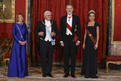 Los Reyes, junto al matrimonio presidencial alemán.