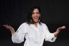 La cantante Lucía Pérez, fotografiada en el Palacio de la Prensa de Madrid.