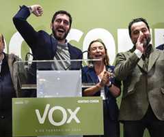 El candidato Alejandro Nolasco, en Zaragoza.