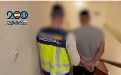 Uno de los detenidos por la Policía Nacional.