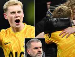 Kinski hugs chubby sister as Spurs debut clean sheet