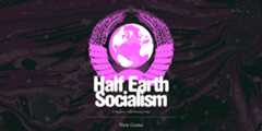 Book cover reads: 'Half-Earth Socialism'