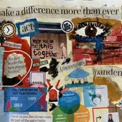 collage of student exhibition projects