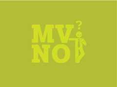 Text reads: MVNO? Illustrated outline of a man on looking at his phone with a question mark above his head.