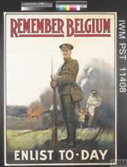 2″Remember Belgium”, British recruitment posterThis British recruitment poster draws on the...