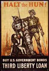 “Halt the Hun!” third U.S. Liberty Loan campaign, posterHenry Raleigh’s poster for the...