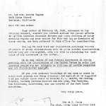 Letter from Edward Ennis
