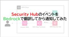 「Security HubのイベントをBedrockで翻訳してから通知してみた」のイメージ