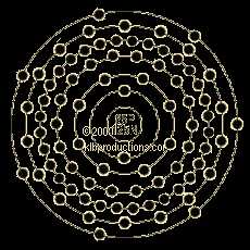graphic of Astatine's shell model