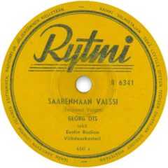 Saarenmaan valssi – Kalastajan laulu. Rytmi R 6341