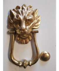 Door Knocker - Lion Head - Brass - 1