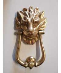 Door Knocker - Lion Head - Brass - 2