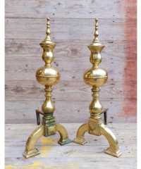 Brass Andirons - KAS324f