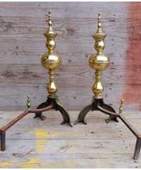 Brass Andirons - KAS324g