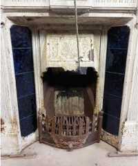 Fireplace - Blue Tiles - KAS318f