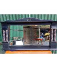 Black Marble Overmantel Mirror - KAS375c