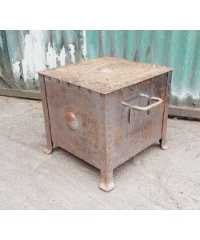 Antique Riveted Metal Coal Box - KAS439e