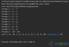 Java Synchronized - Output of AppForSynchronizedMethod.java