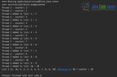 Java Synchronized - Output of AppForSynchronizedBlock.java