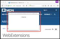 Example of a simple bundled page displayed as a detached panel.