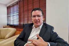 German Bahamon, general manager of Colombia's National Federation of Coffee Growers speaks during an interview in Bogota