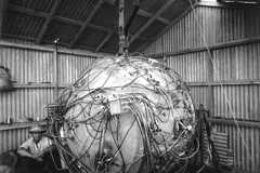 Trinity Test - Alamogordo, NM - July 16, 1945. Mushroom cloud after 10 seconds. - (Photo: Gov USA/Wikimedia Commons) DIREITOS RESERVADOS. NÃO PUBLICAR SEM AUTORIZAÇÃO DO DETENTOR DOS DIREITOS AUTORAIS E DE IMAGEM