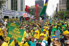 Manifestação em apoio a Bolsonaro
