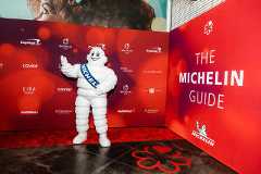 The Michelin Man at a gala for California recipients in Oakland, Calif., July 18, 2023. (Carolyn Fong/The New York Times)