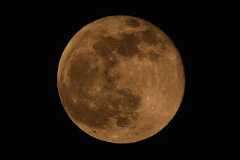 The first supermoon of the year, known as the Harvest Moon in Karachi