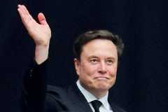 FILE PHOTO: Elon Musk is shown at Charlie Kirk's memorial service in Arizona