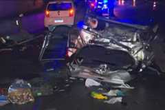 Quatro morrem após carro cair de viaduto no Rodoanel, em São Bernardo do Campo, e capotar