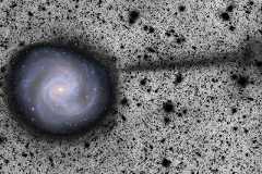 Fluxo de matéria em direção à galáxia Messier 61